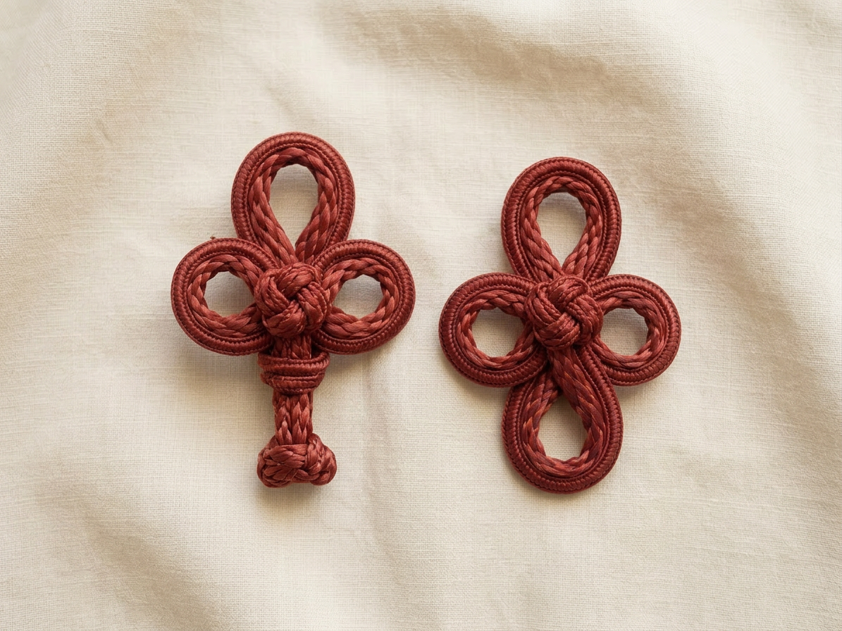 Rouge Velvet — Lacquer-red satin tied tight, threaded with a whisper of gold.